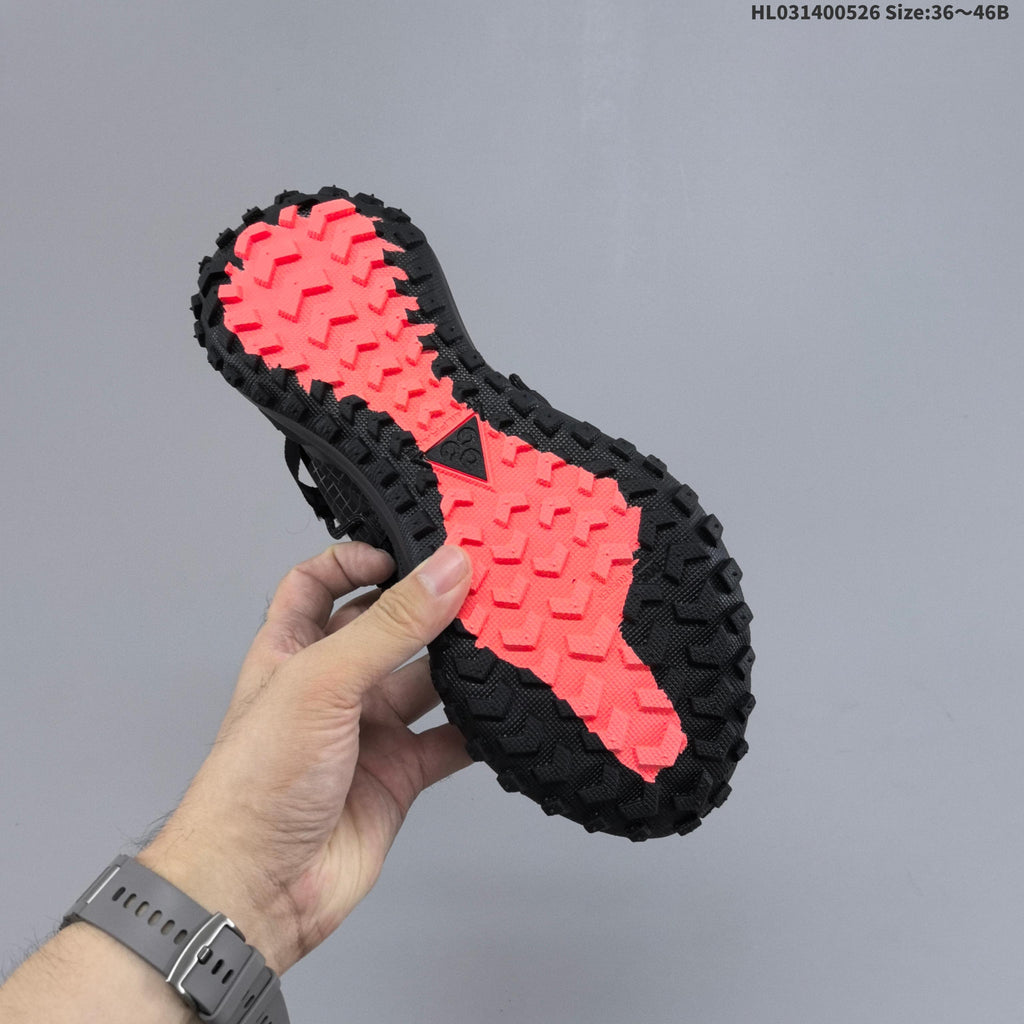Nike ACG Mountain Fly GTX Trail Running Shoes, in Black - product image from the listing.