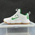 Nike White and Green Basketball Trainers with Gum Sole - product image from the listing.