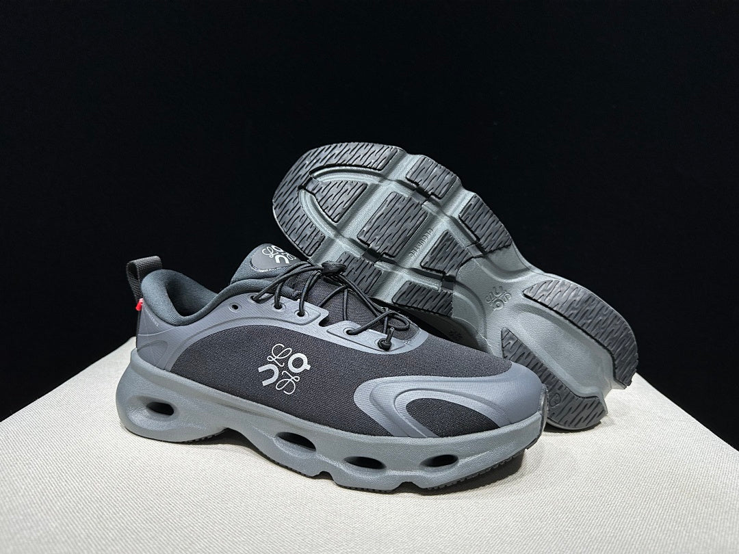 On x Loewe Cloudventure 3.0 Sneakers, in Black and Grey - product image from the listing.