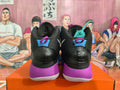 Nike Basketball Shoes in Black Purple Blue - product image from the listing.