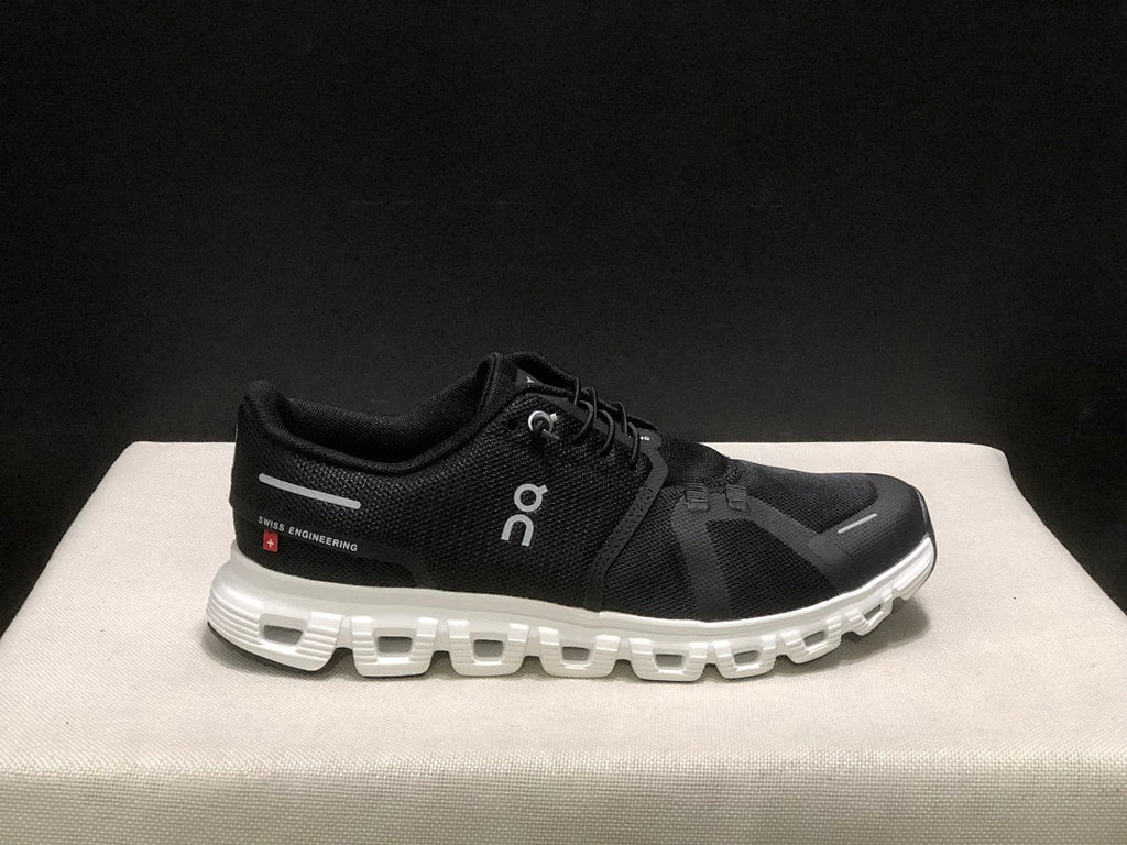 On Cloud 6 Running Sneakers in Black White - product image from the listing.