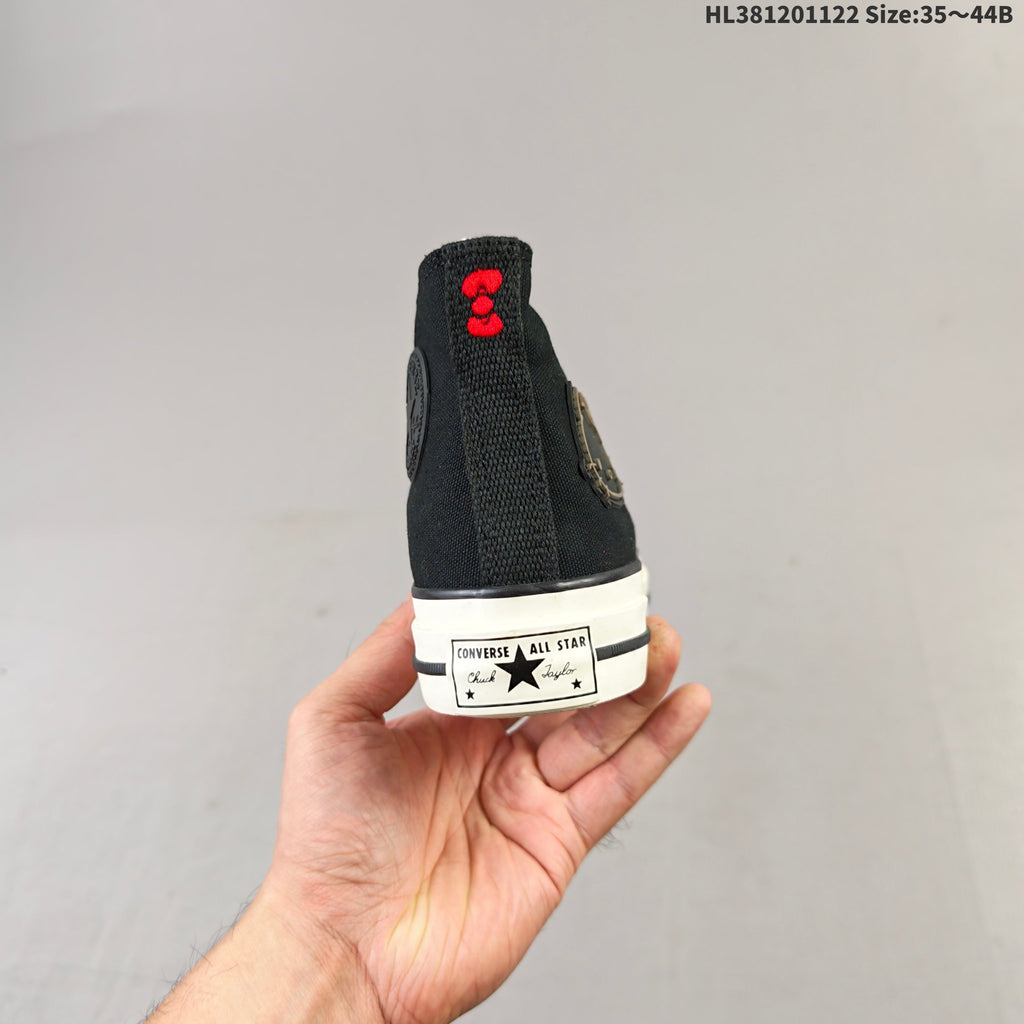Converse Hello Kitty Black High-Cut Sneakers, HL381201122 - product image from the listing.