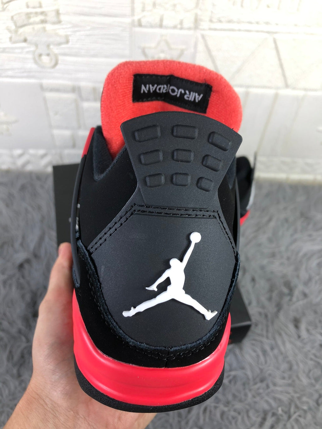 Air Jordan 4 Tattoo Black Red Sneakers CT8527-016 - product image from the listing.