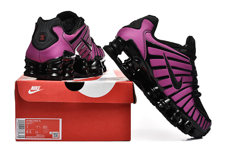 Black and Pink Nike Shox TL Sneakers - product image from the listing.