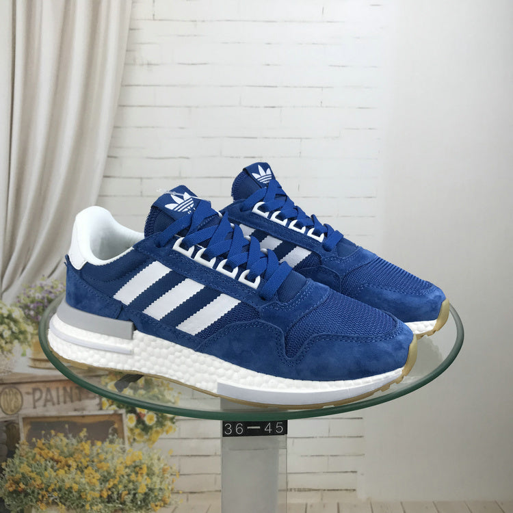 adidas ZX 500 RM Blue Boost Trainers - product image from the listing.