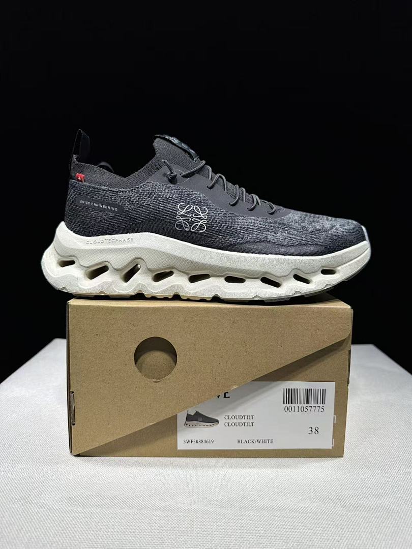 On Cloudtilt Loewe Collaboration Sneakers, in Black and White - product image from the listing.