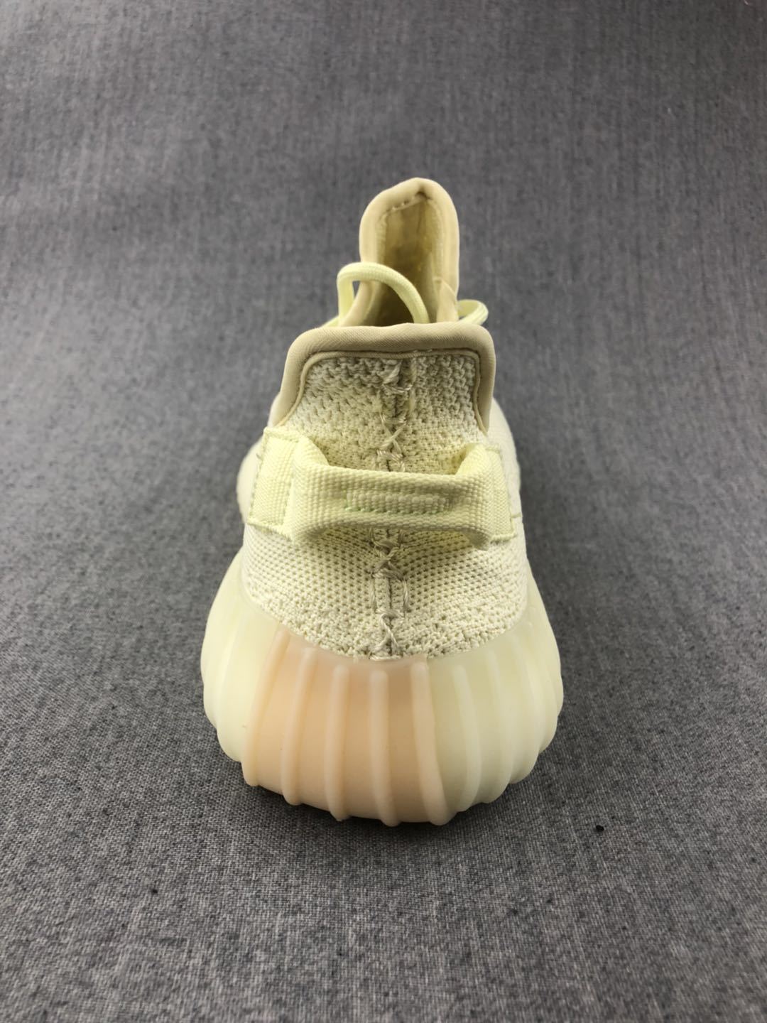 Cream Yeezy 350 V2 Knit Sneakers - product image from the listing.