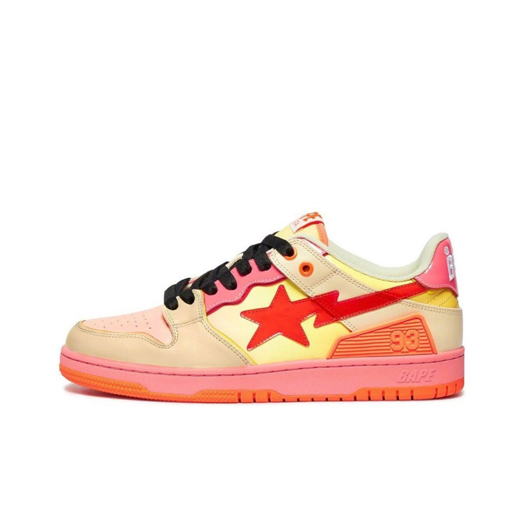BAPE SK8 STA Low-Cut Sneakers in Orange Gradient - product image from the listing.