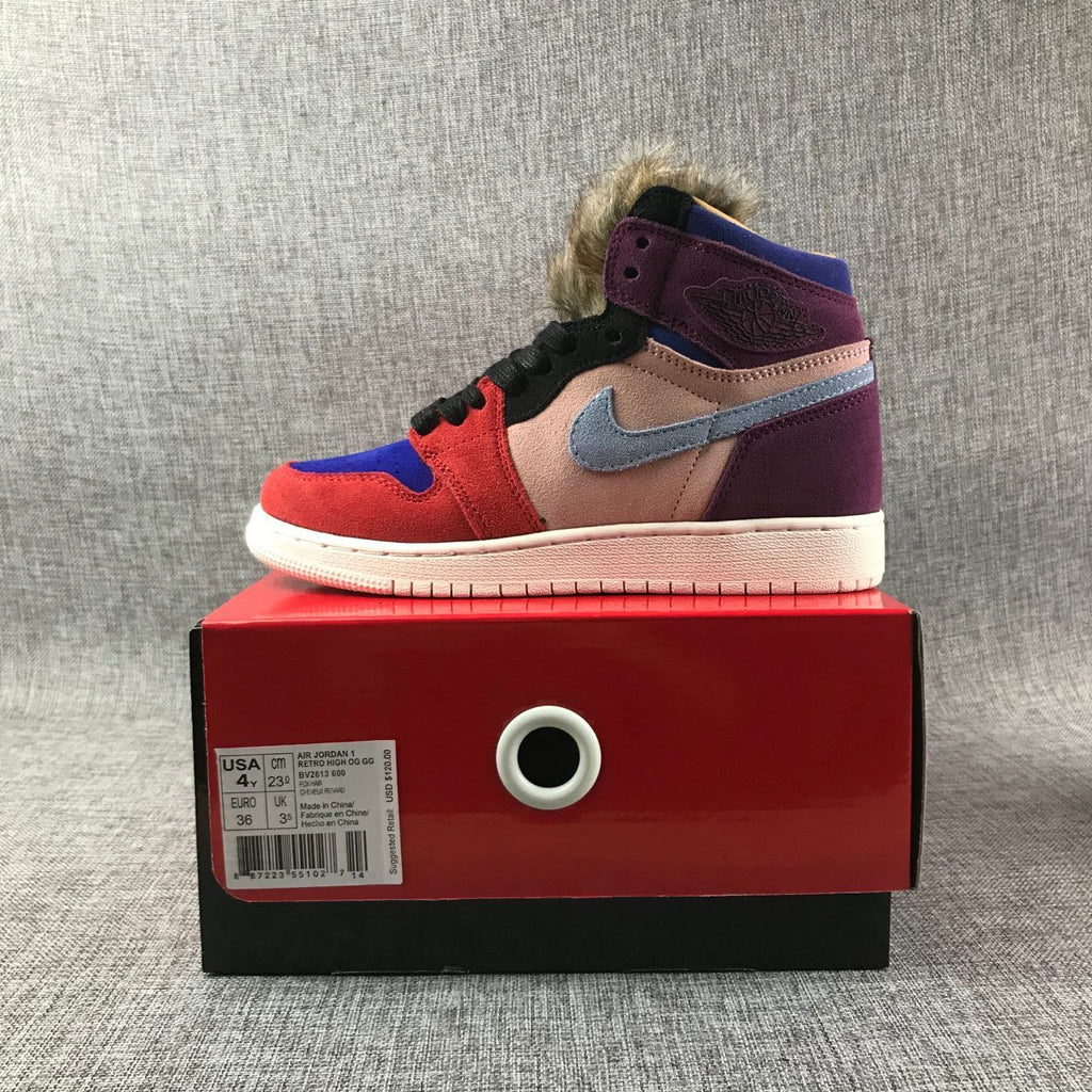 Jordan 1 High Christmas Sneakers in Red Multicolor - product image from the listing.