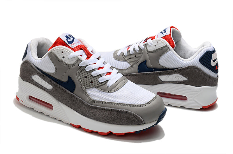 Nike Air Max 90 Sneakers in White Grey Red - product image from the listing.