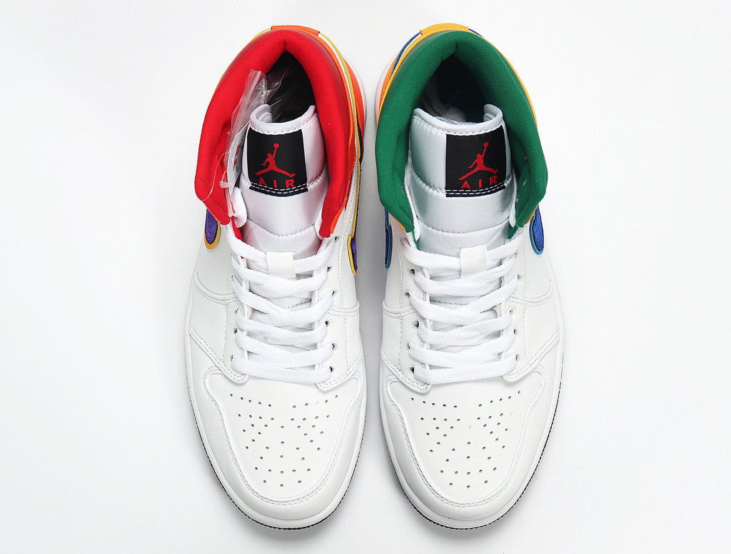 Rainbow Sneakers, Style - Jordan 1 Retro High OG 554725-128 - product image from the listing.