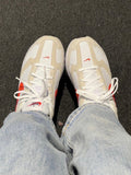 Nike Air Max Dawn Sneakers in White Red DC4068-101 - product image from the listing.