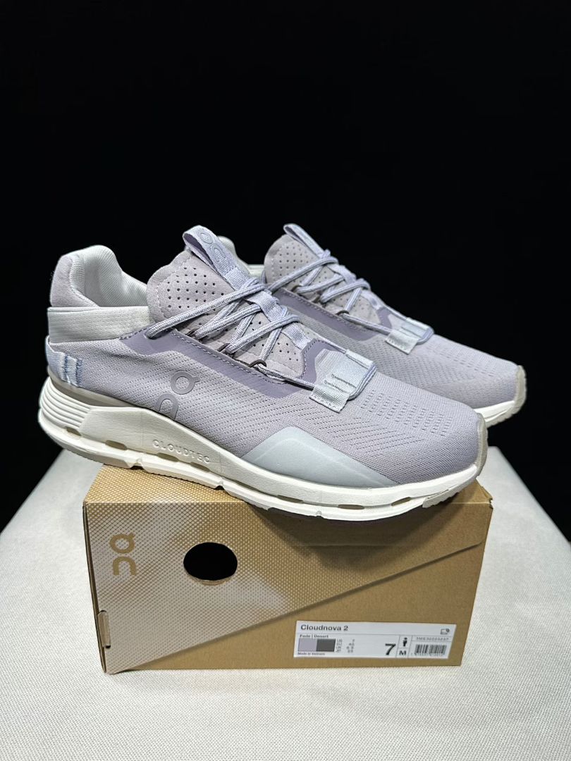 Gray and Purple On Cloudnova 2 Sneakers - product image from the listing.