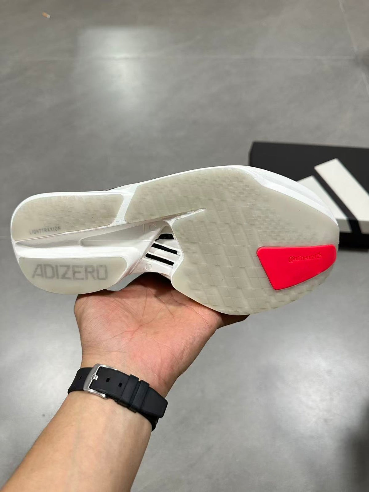 Adidas Adizero Lightstrike Pro Running Shoes in White Black - product image from the listing.