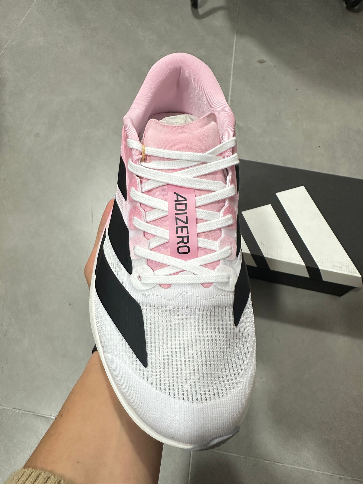adidas Lightstrike Pro Running Shoes in Pink White JH6206 - product image from the listing.
