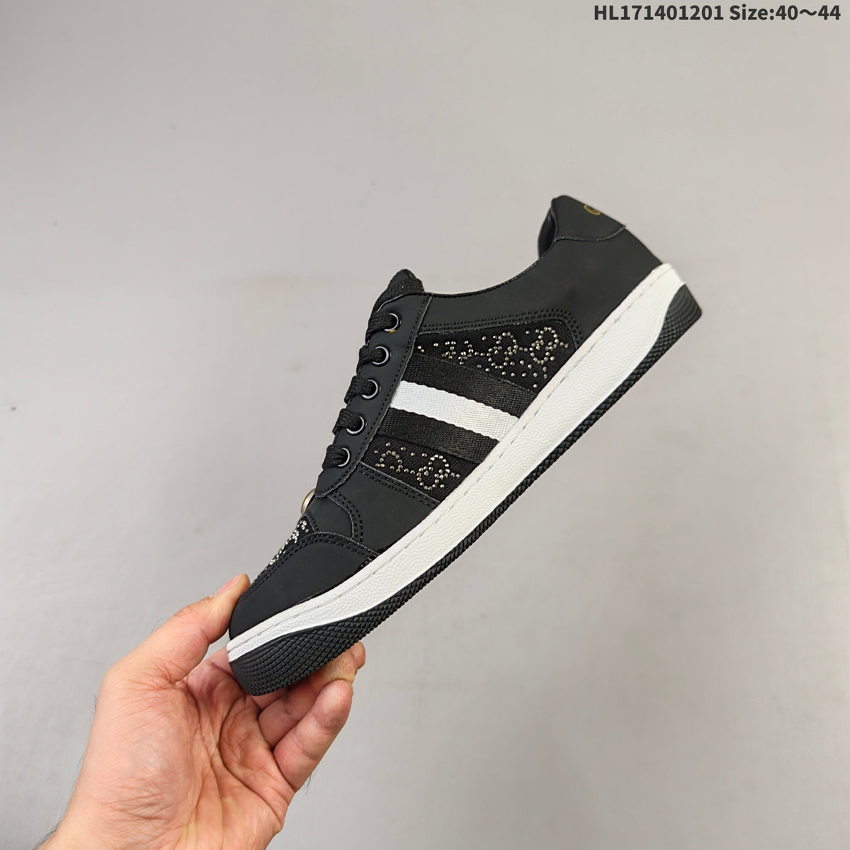 Gucci Crystal-Embellished Low-Top Sneakers in Black HL171401201 - product image from the listing.