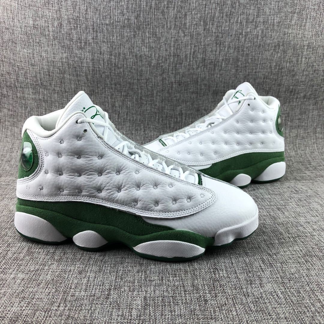 Air Jordan 13 Ray Allen PE White Green Sneakers - product image from the listing.