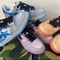BAPE SK8 STA Low-Cut Sneakers in Orange Gradient - product image from the listing.