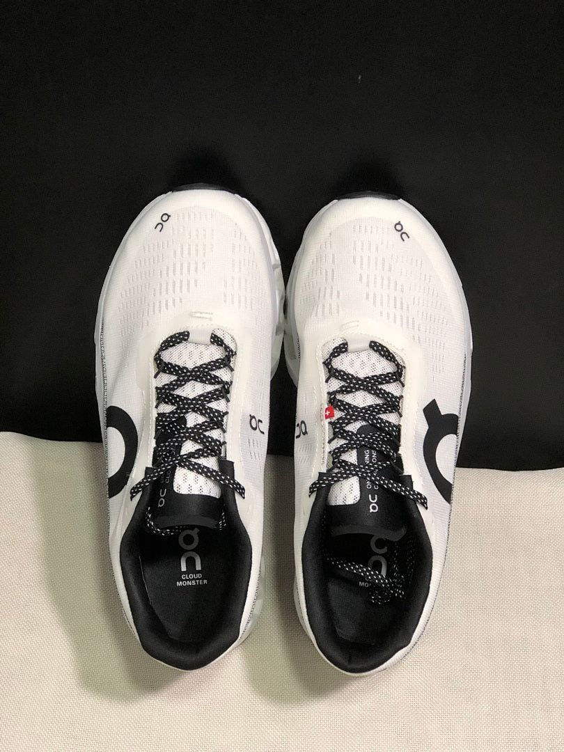 On Cloudmonster 2 Shoes for Running, White/Silver - product image from the listing.