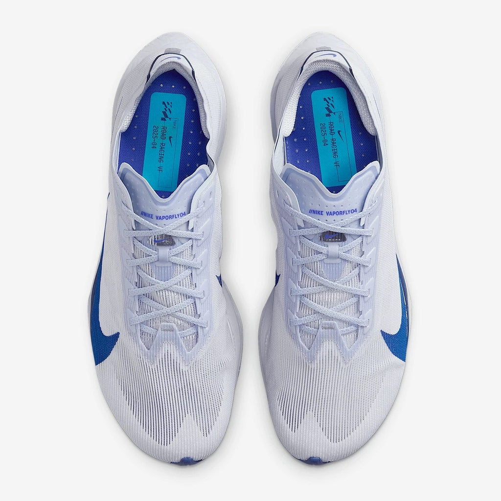 Nike Vaporfly Next% 4 Road Racing Shoes, in White and Blue HF6414-001 - product image from the listing.