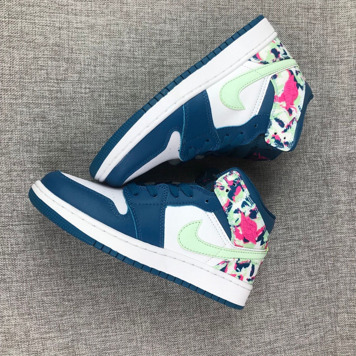 Air Jordan 1 Mid Hawaii High-Top Sneakers in Multicolor - product image from the listing.