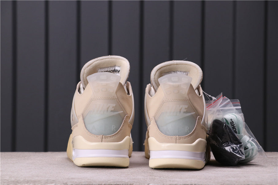 Air Jordan 4 Off-White Sail Sneakers CV9388-100 - product image from the listing.