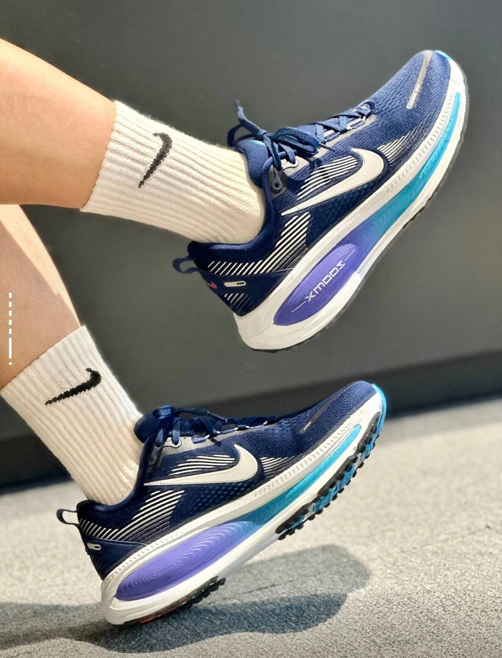 Nike Vomero 18 Running Shoes, in Navy Blue HM6803-401 - product image from the listing.