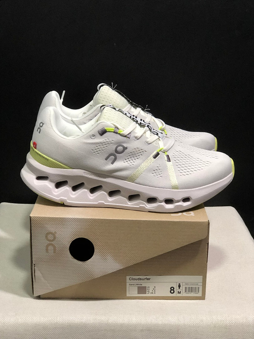 On Cloudsurfer Sneakers in Sand White - product image from the listing.