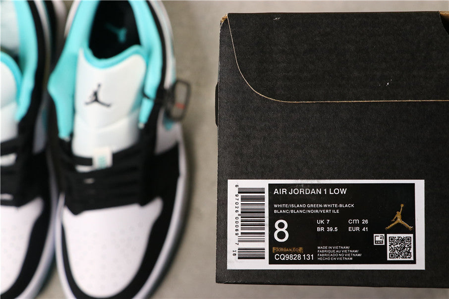 White Island Green CQ9828-131 Sneakers - Air Jordan 1 Low - product image from the listing.