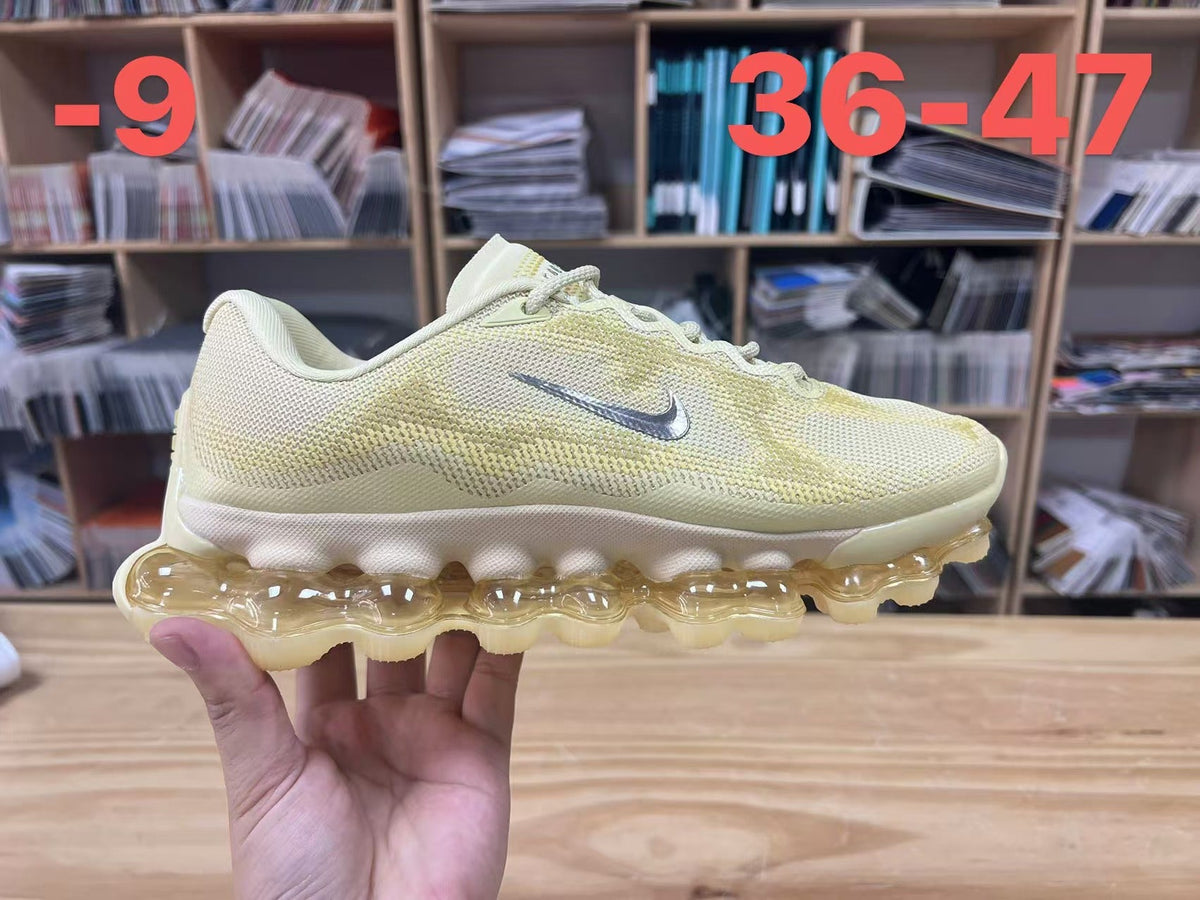 Cream Nike Air Liquid Max Running Sneakers - product image from the listing.