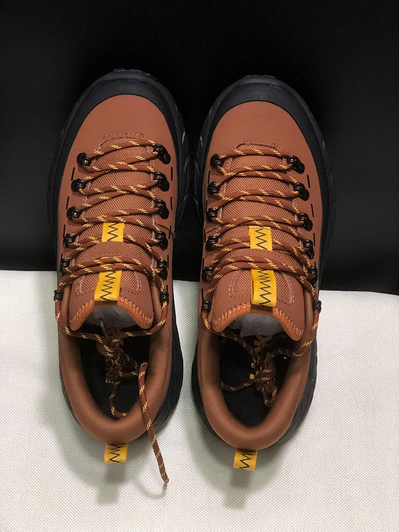 Brown and Black HOKA Tor Summit Hiking Shoes - product image from the listing.