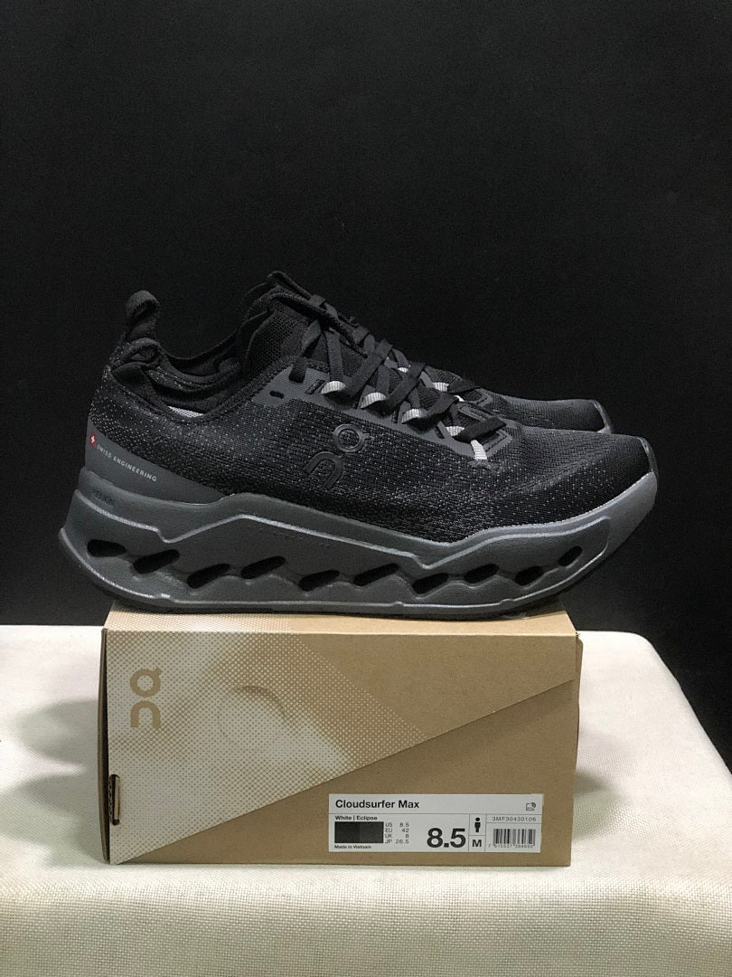 Black On Cloudsurfer Max Running Shoes - product image from the listing.