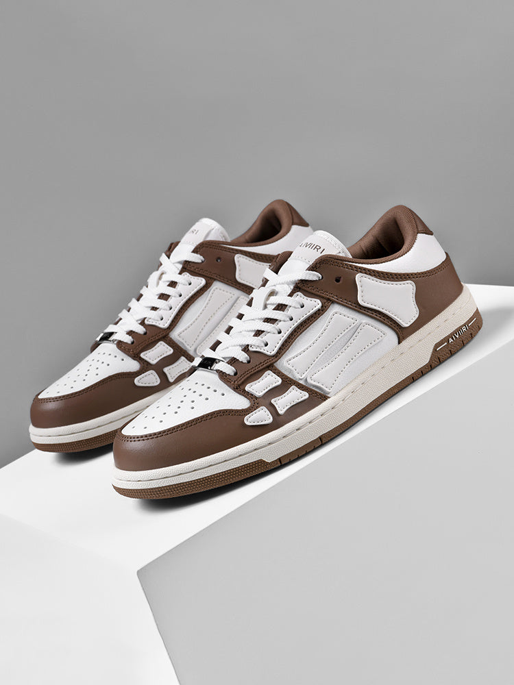 Brown and White AMIRI Low-Top Sneakers - product image from the listing.