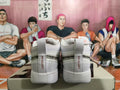 Nike Basketball Trainers in White with Patterned Swoosh - product image from the listing.