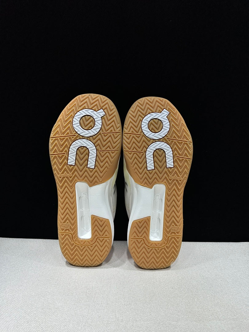 On THE ROGER Advantage Pro Tennis Shoes in White Beige Pink - product image from the listing.