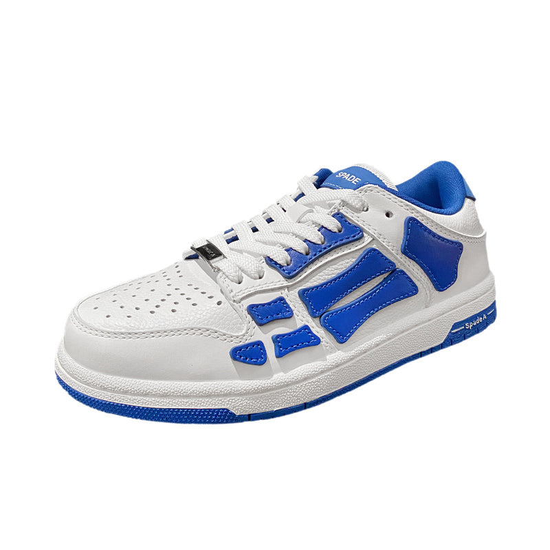 Low-Top Sneakers in White and Blue MFS003-123 - product image from the listing.