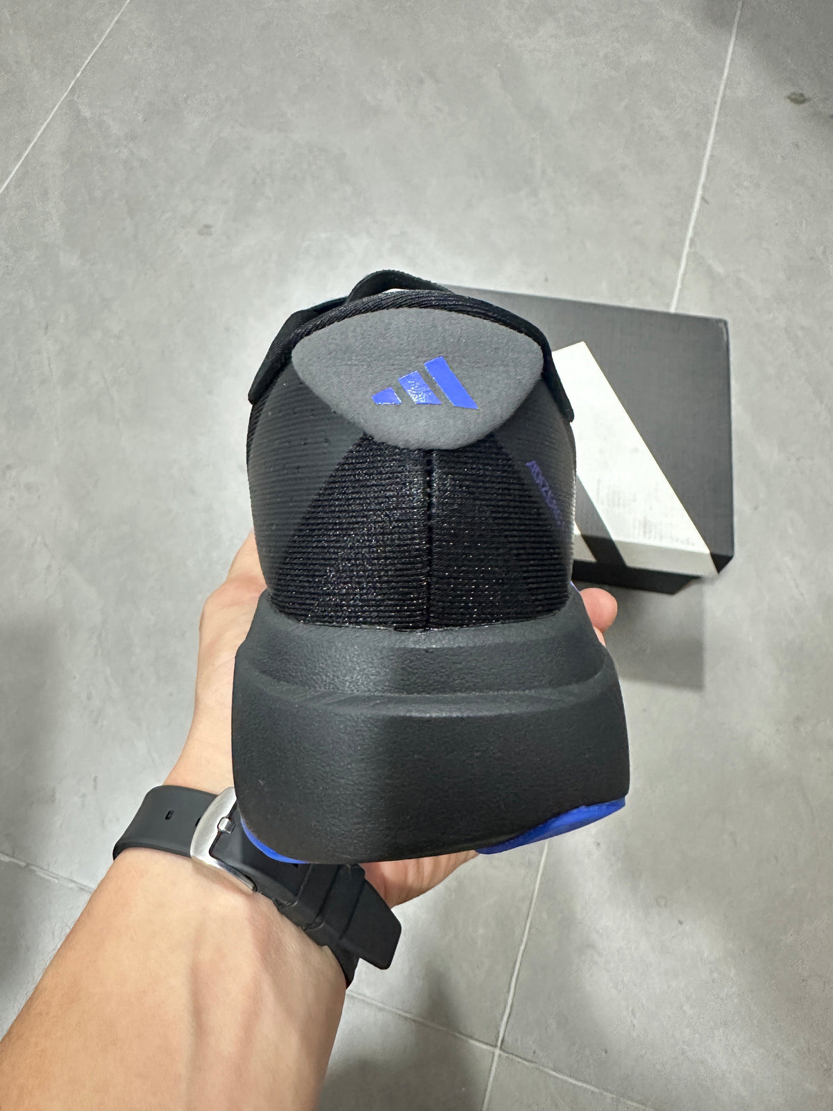 Adidas Lightstrike Pro Running Shoes in Black Blue JS4496 - product image from the listing.