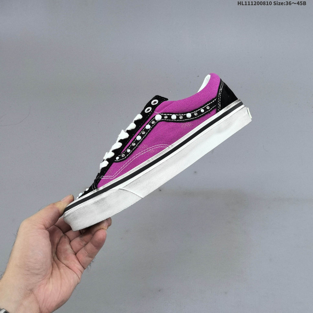 Vans Old Skool Platform Low-Top Sneakers, in Purple and Black - product image from the listing.