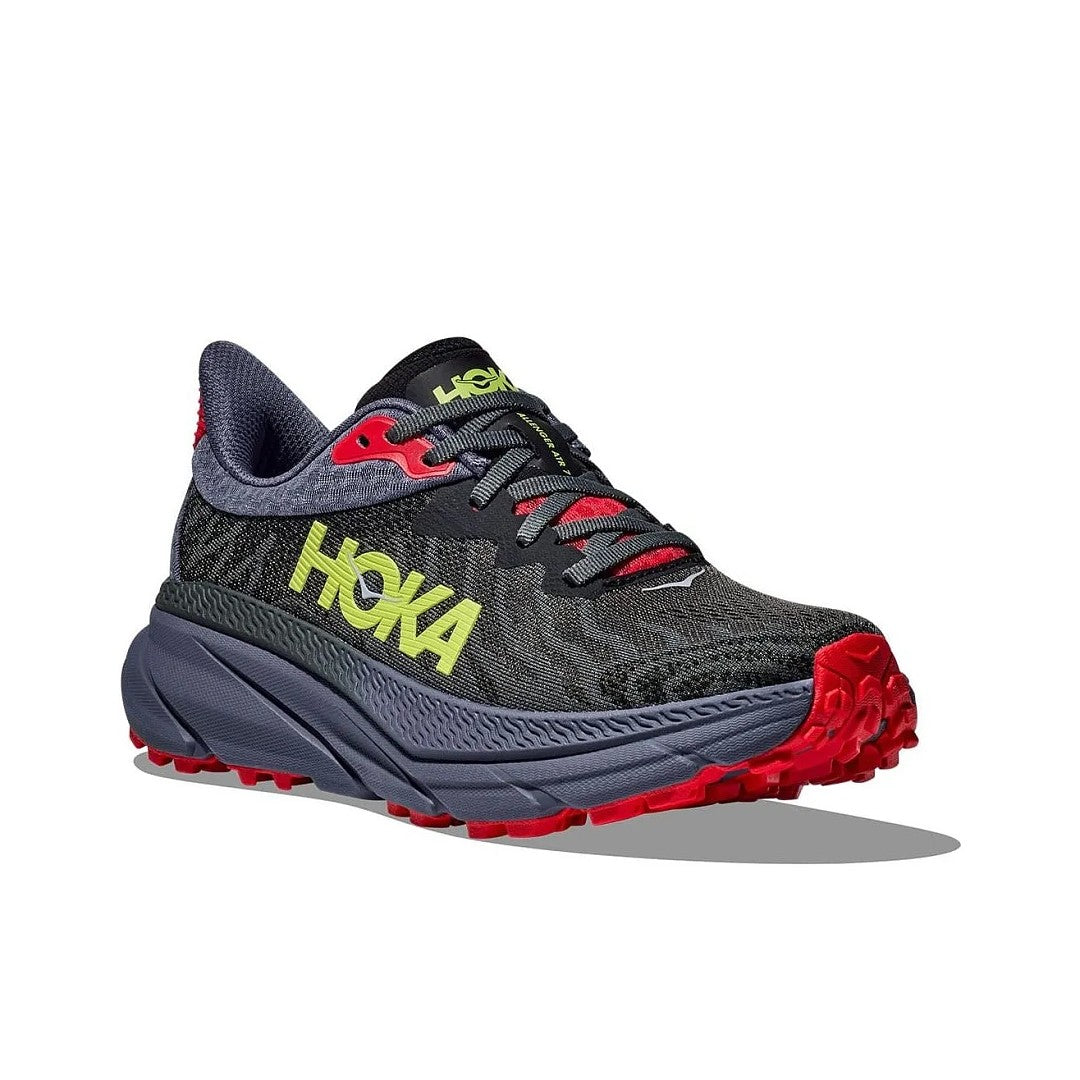 Black, Red & Gray - HOKA Challenger 7 Trail Running Shoes - product image from the listing.