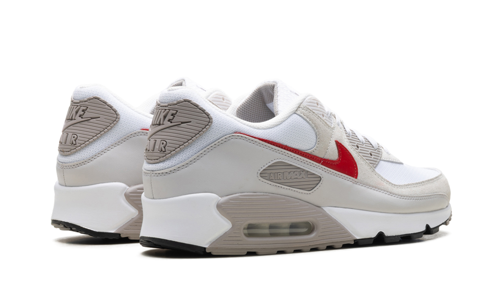"White College Grey Vast Grey University Red" Air Max 90 DM0029 113 - product image from the listing.