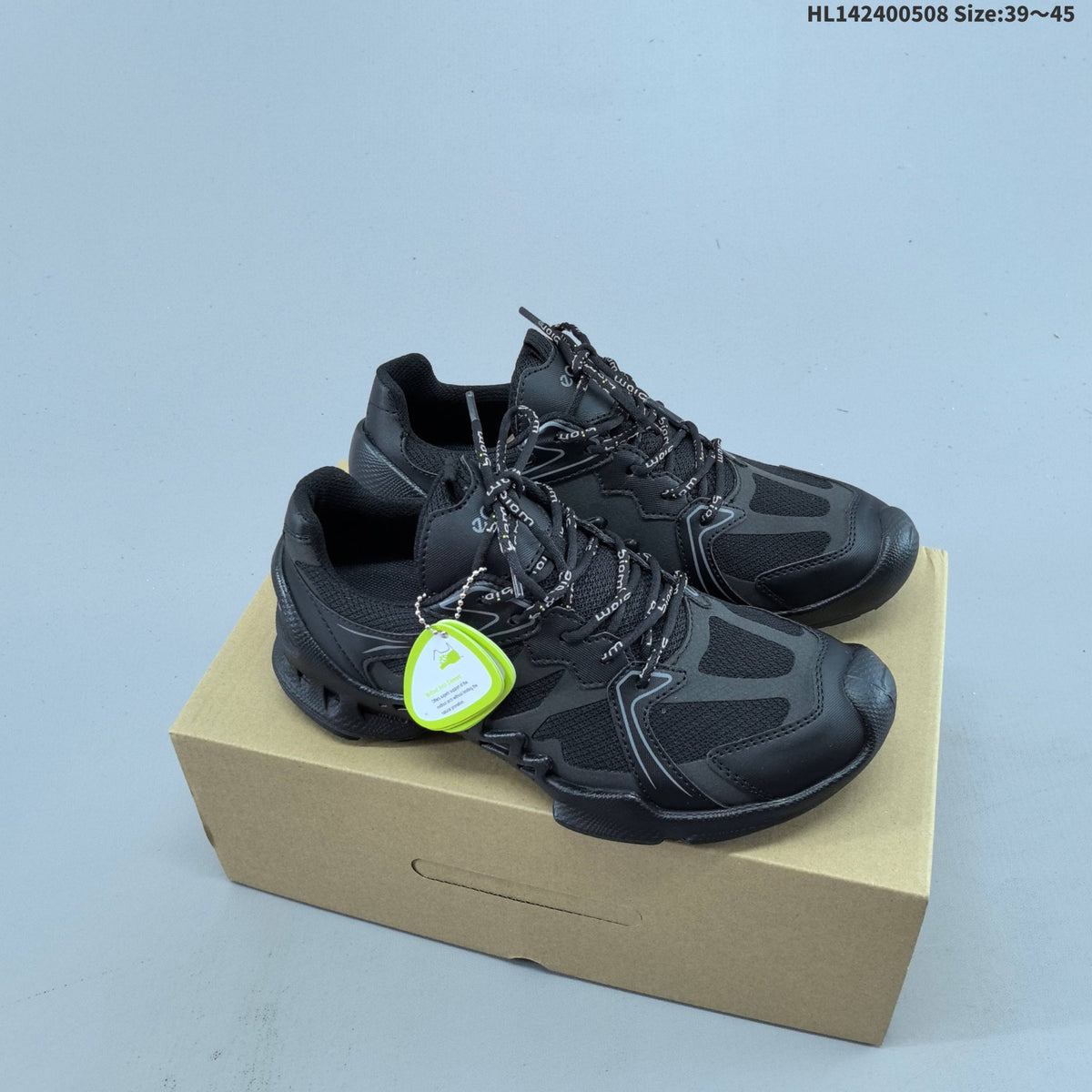 Men's ECCO Black BOA Lace-Up Sneakers HL142400508 - product image from the listing.