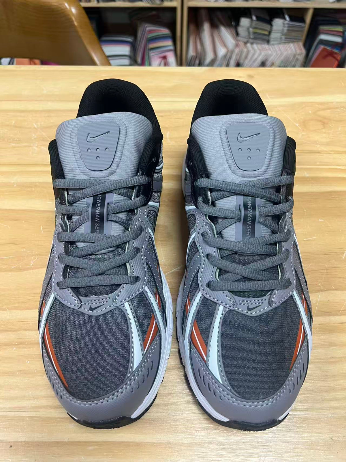 Nike P-9000 Sneakers in Gray Black Orange IZ4752-003 - product image from the listing.