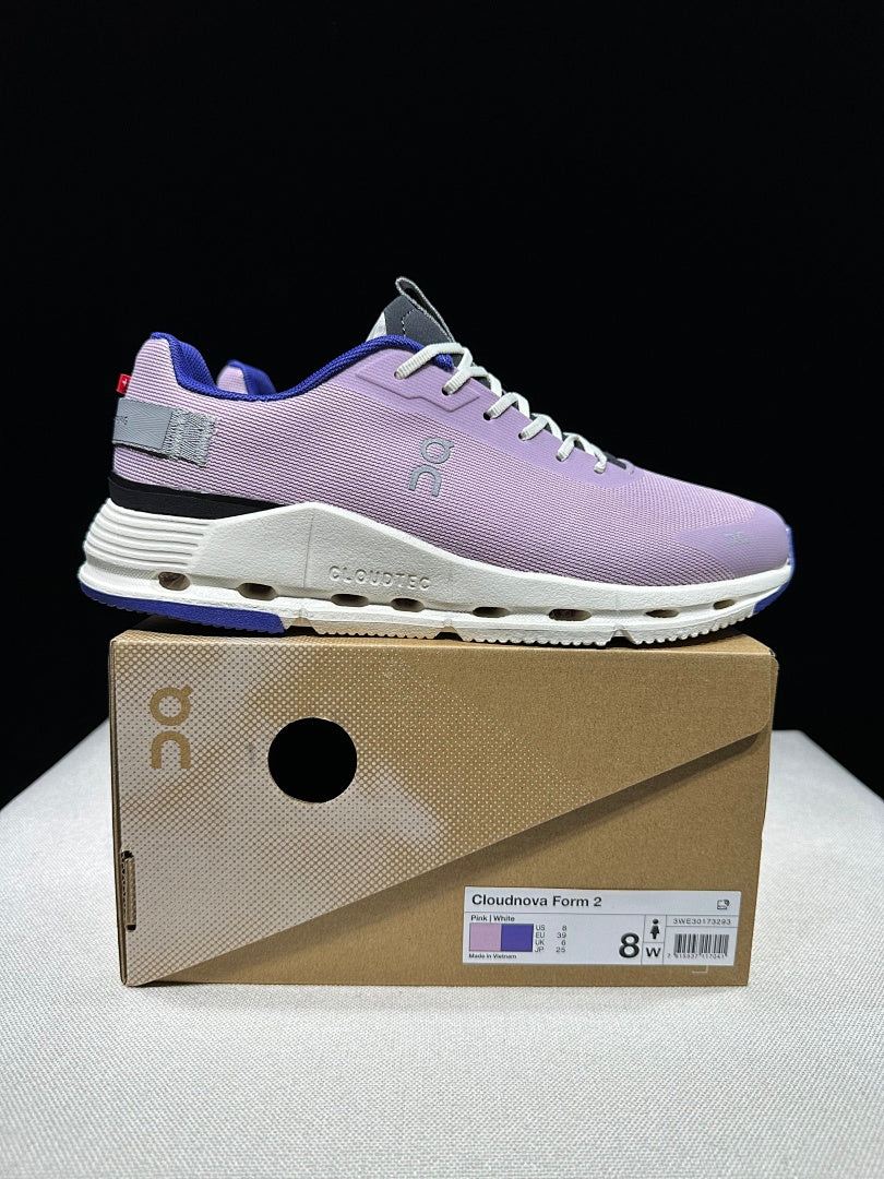 On Cloudnova Form 2 Sneakers in Lilac and in White - product image from the listing.