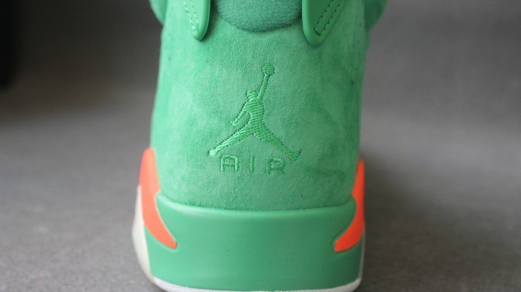 Air Jordan 6 Gatorade High-Top Sneakers in Green 384664-145 - product image from the listing.