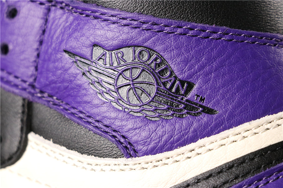 Air Jordan 1 Retro High OG Court Sneakers in Purple 555088-501 - product image from the listing.