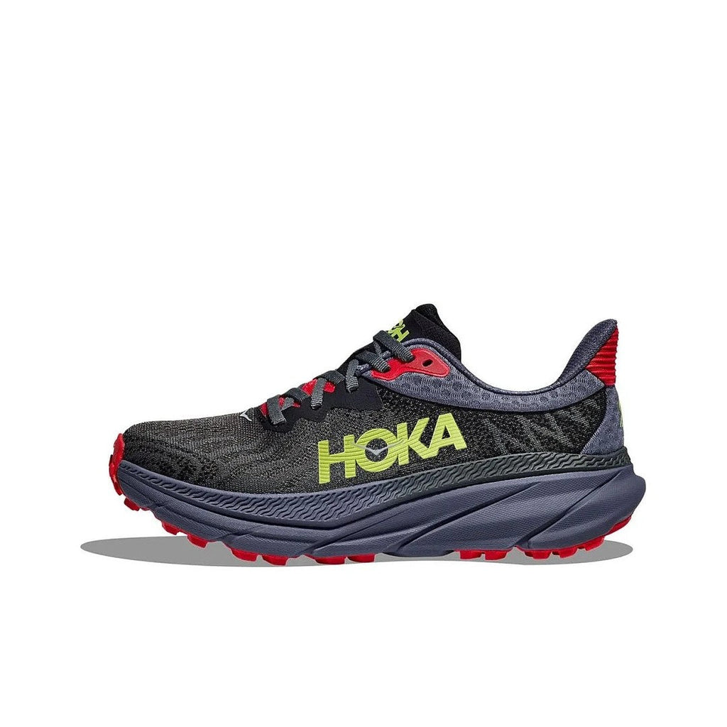 Black, Red & Gray - HOKA Challenger 7 Trail Running Shoes - product image from the listing.