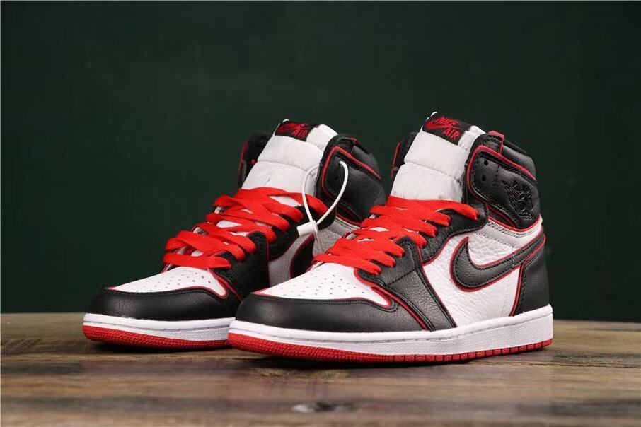 Air Jordan 1 Retro High OG Sneakers in Black Red White - product image from the listing.