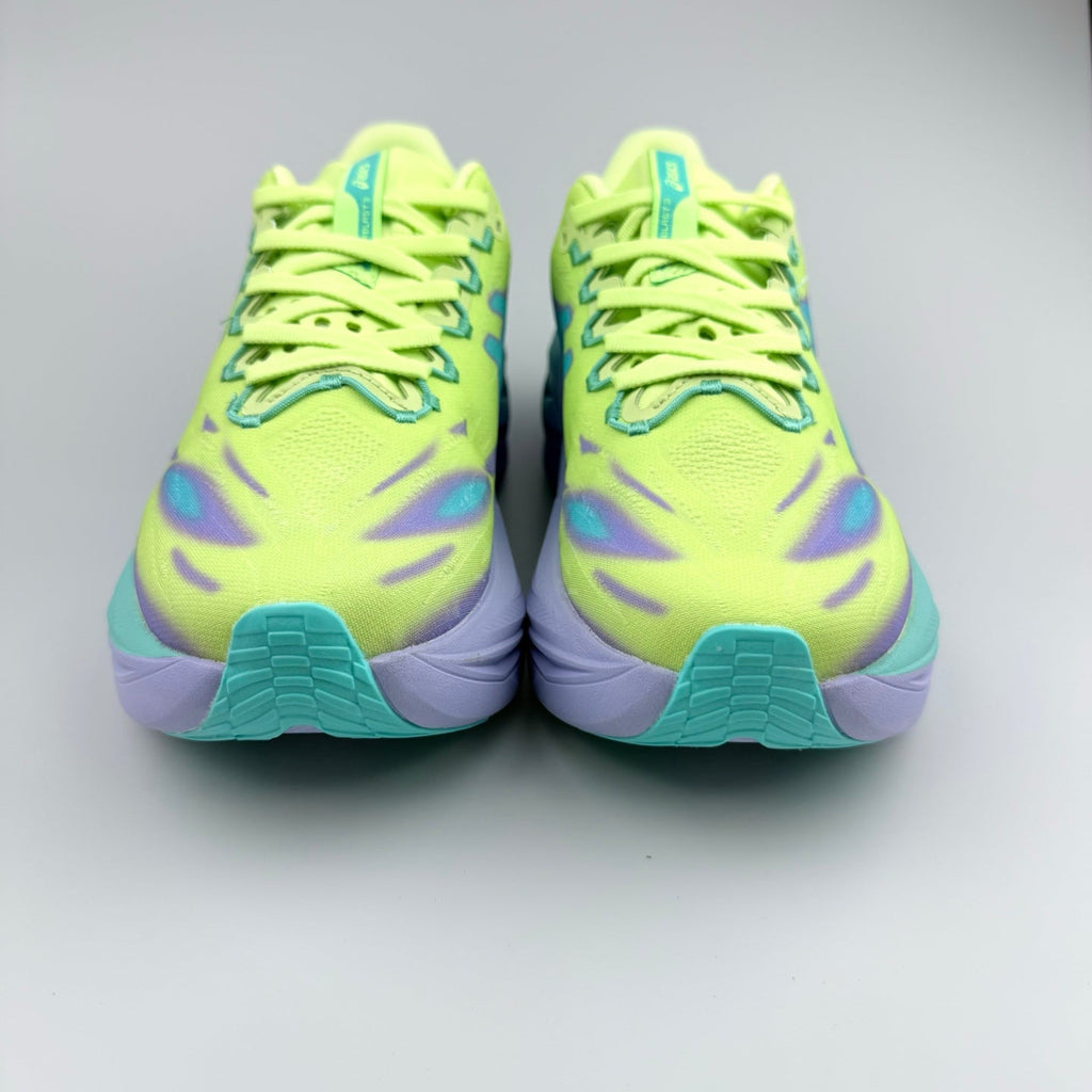Nike Running Shoes in Volt Green, in Teal and Purple - product image from the listing.