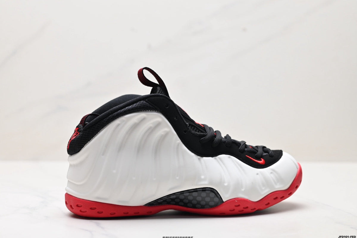 Nike Air Foamposite One Penny Hardaway Sneakers in White Black Red - product image from the listing.