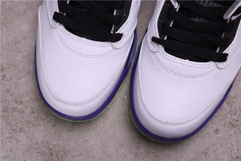 Air Jordan 5 Alternate Bel-Air Sneakers in White Purple DB3335-100 - product image from the listing.